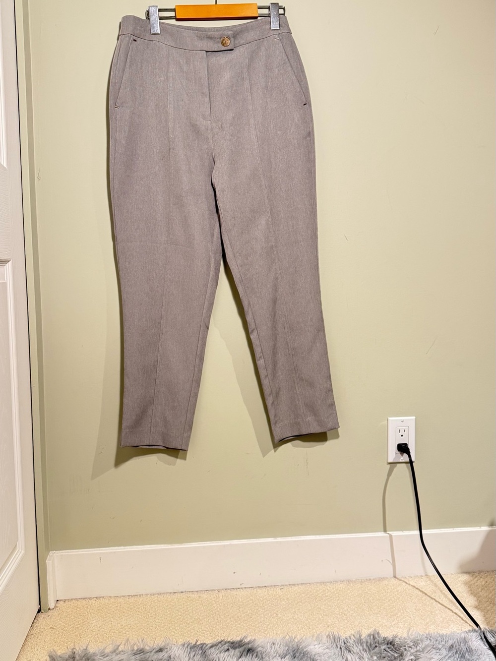 Brand New Grey High-Waisted Tailored Office Trousers (Size EU 42 / US & CA 10)
